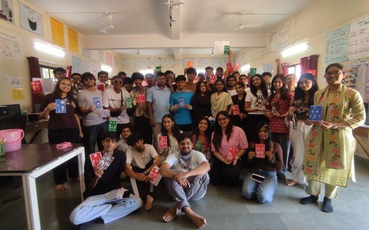 Students on a field learning trip